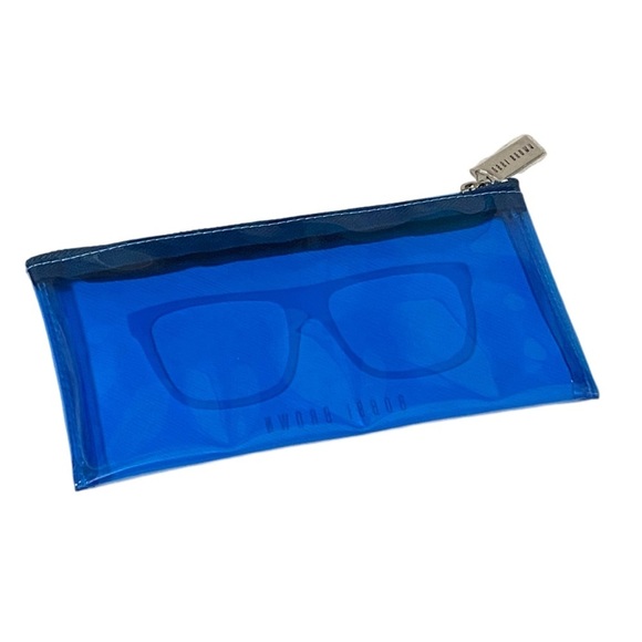 Bobbi Brown Blue Transparent Case Glasses Makeup Pens Cosmetic Travel Bag - Picture 2 of 4